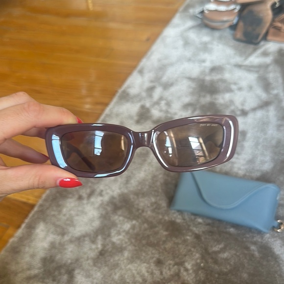 Brown Sunglasses with Blue Case main image 4